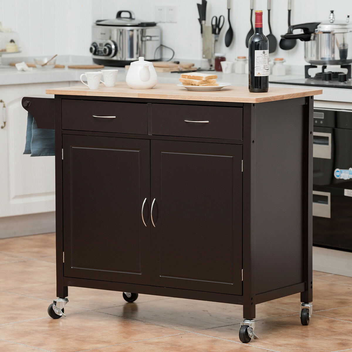 Rolling Kitchen Cart Island