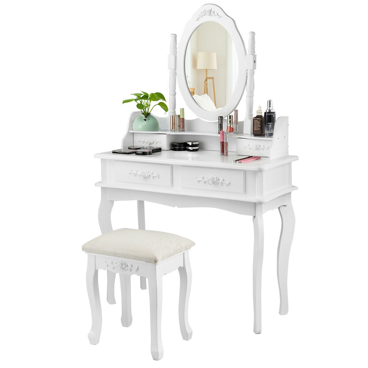 White Vanity Makeup Dressing Table