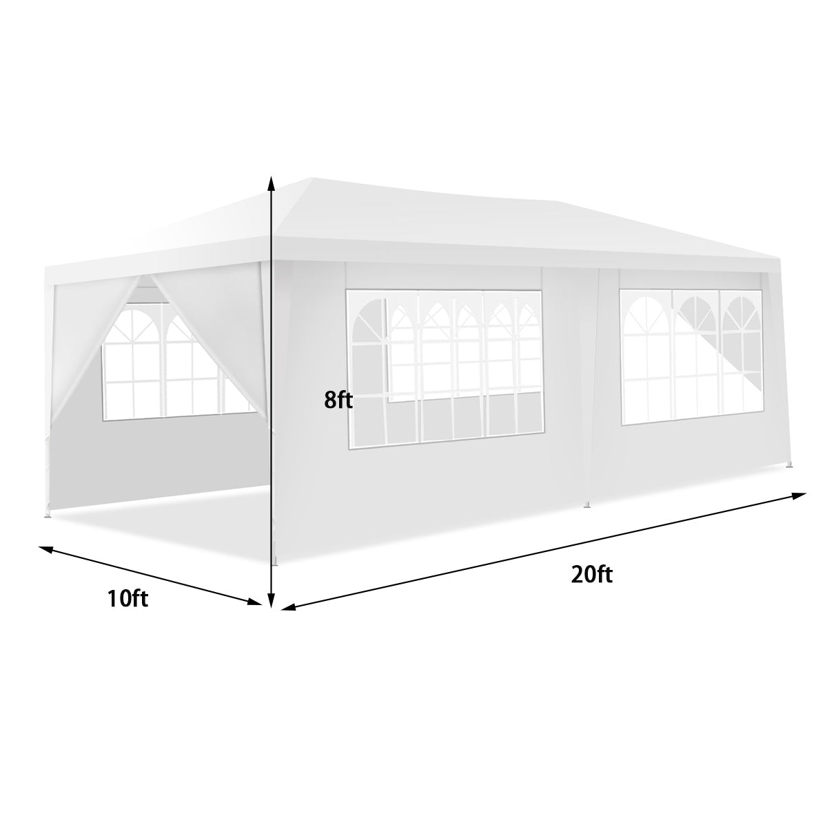 Canopy Tent Heavy Duty Wedding Party Tent 6 Sidewalls W/Carry Bag