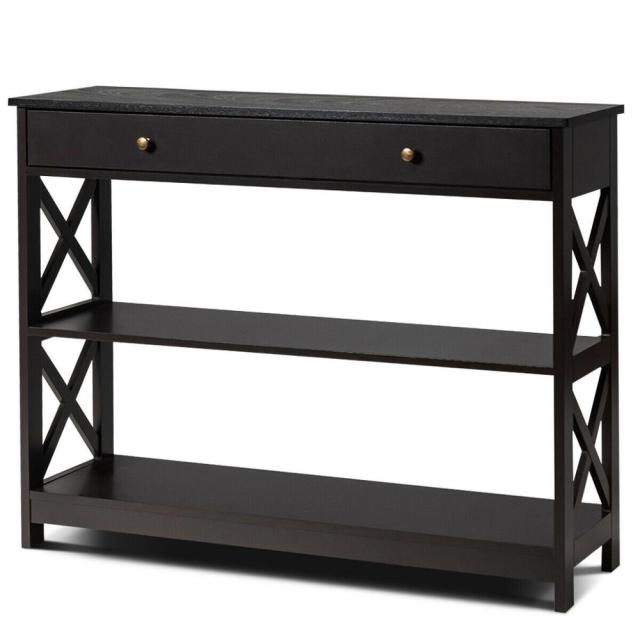 3-Tier Console Table X-Design Sofa Entryway Table