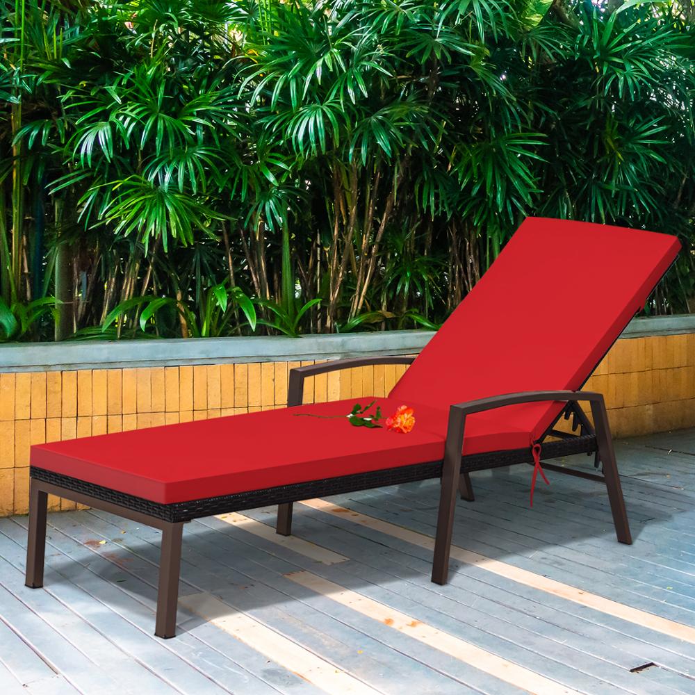 Patio Rattan Lounge Chair