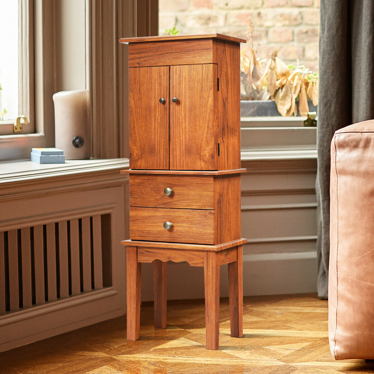 Vintage Jewelry Cabinet Chest Storage Organizer Drawers