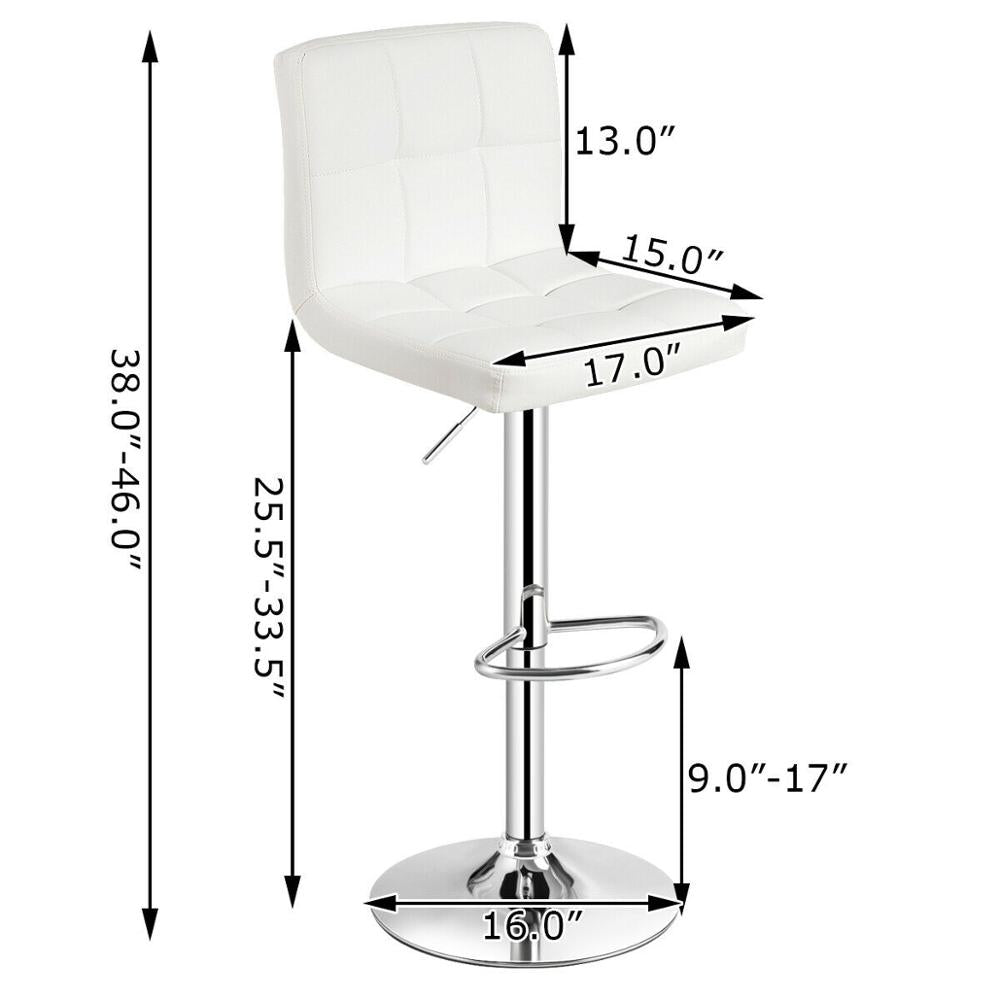 Set of 4 Adjustable Bar Stools