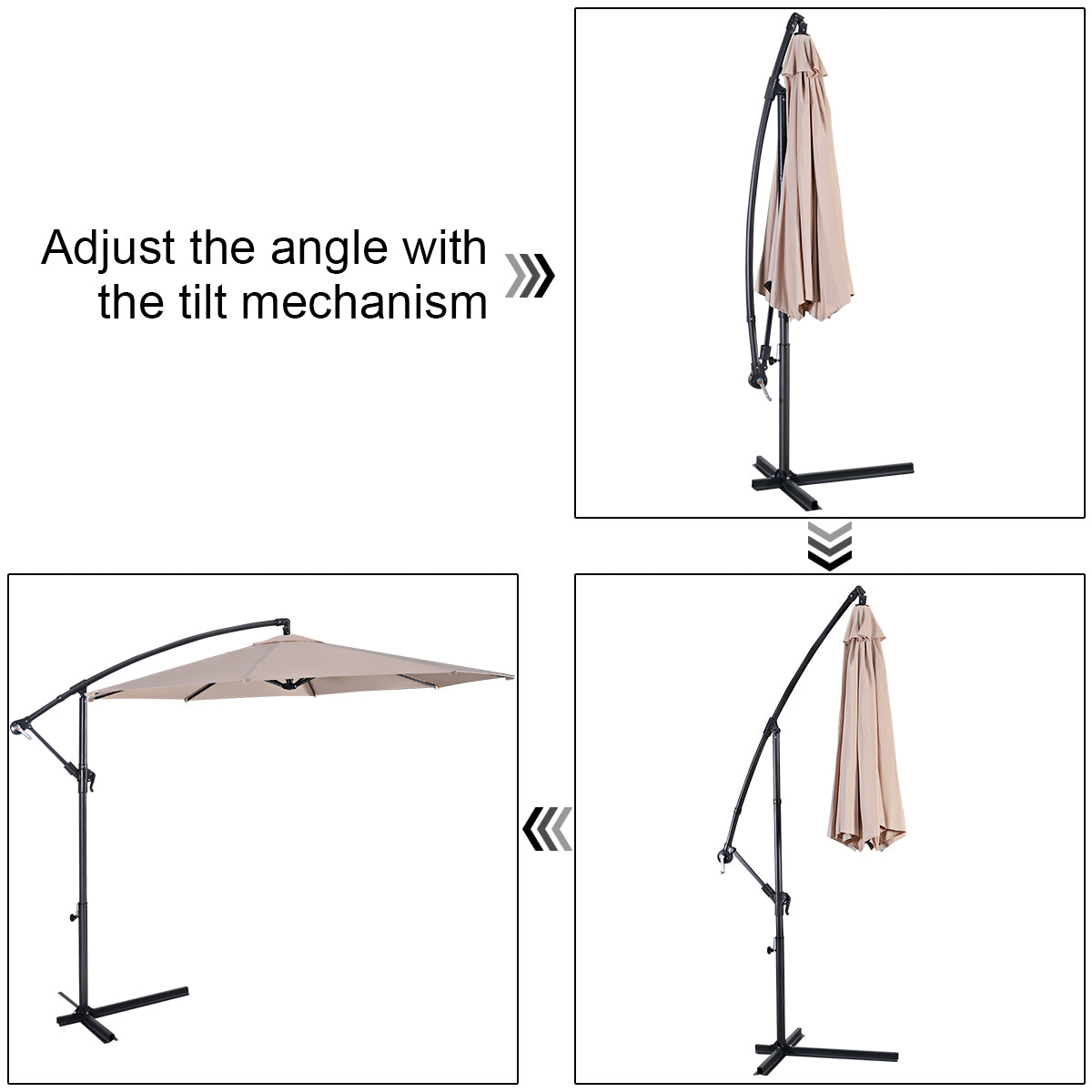 Hanging Umbrella Patio Sun Shade