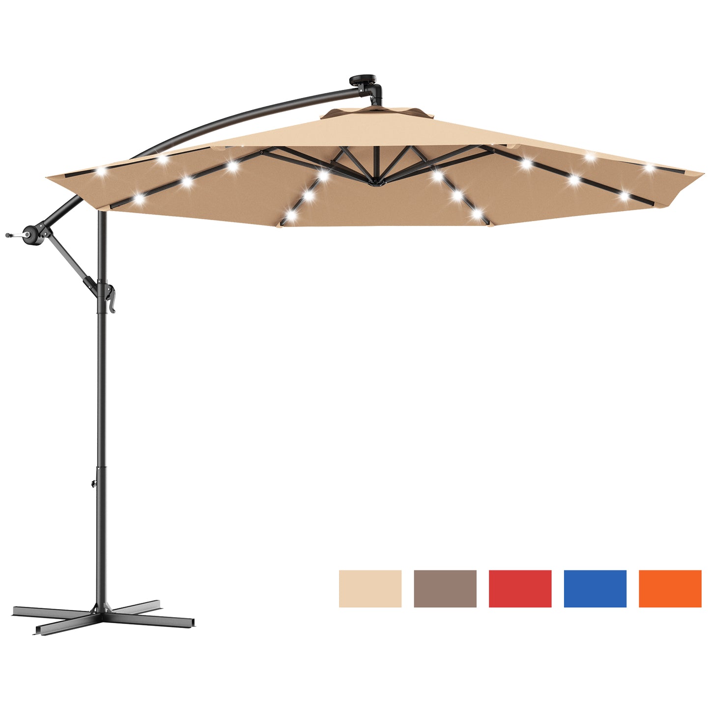 Hanging Solar LED Umbrella Patio