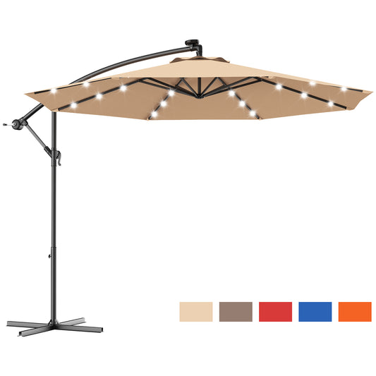 Hanging Solar LED Umbrella Patio
