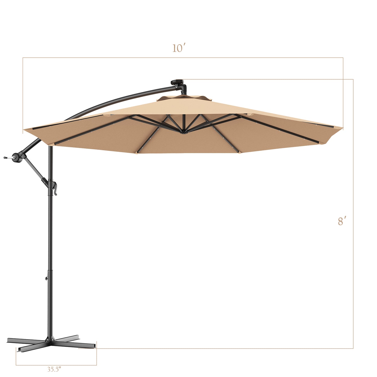 Hanging Solar LED Umbrella Patio