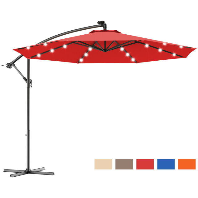 Hanging Solar LED Umbrella Patio