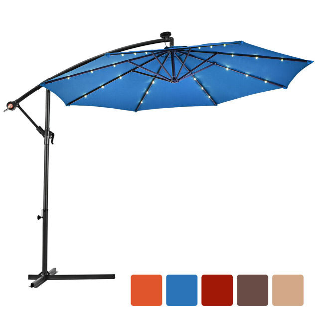 Hanging Solar LED Umbrella Patio