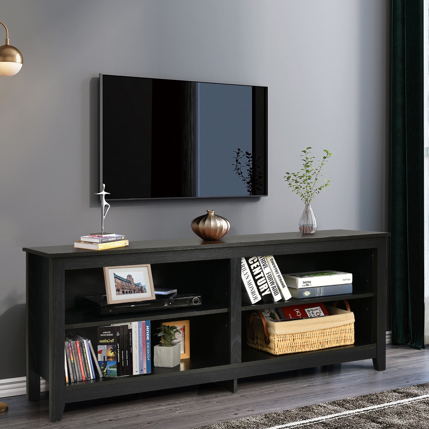 4-Cubby TV Stand Media Console