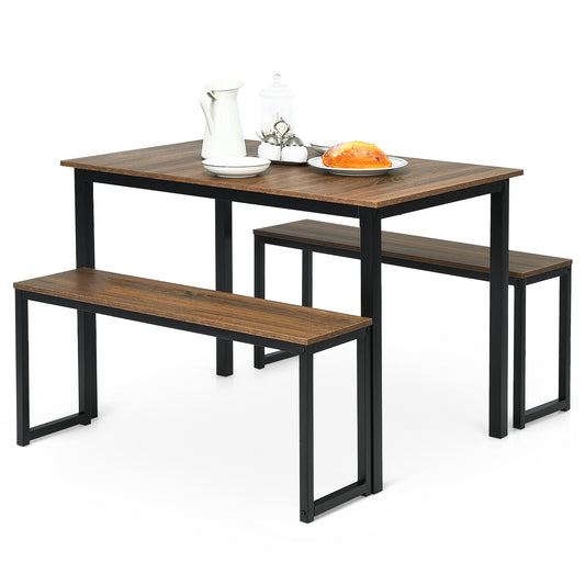 3pcs Dining Table Set Modern Studio