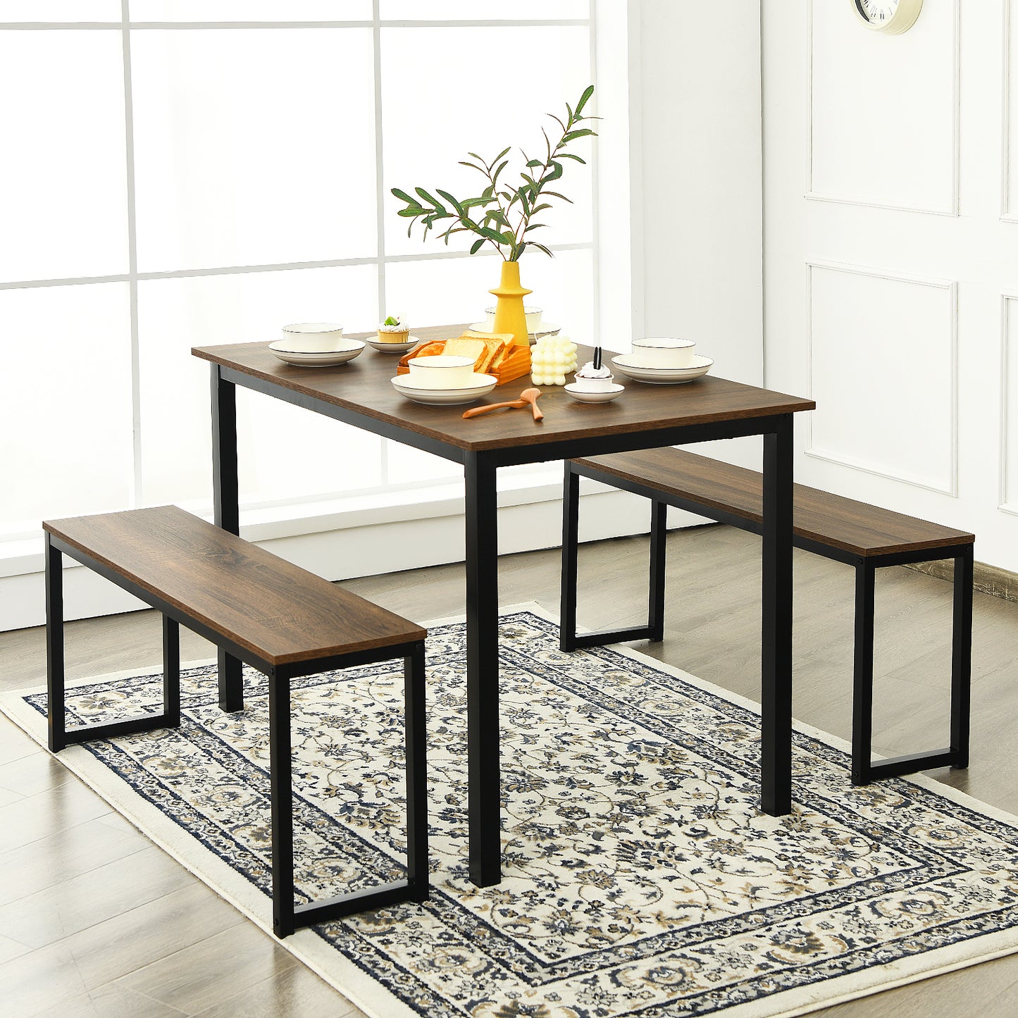 3pcs Dining Table Set Modern Studio