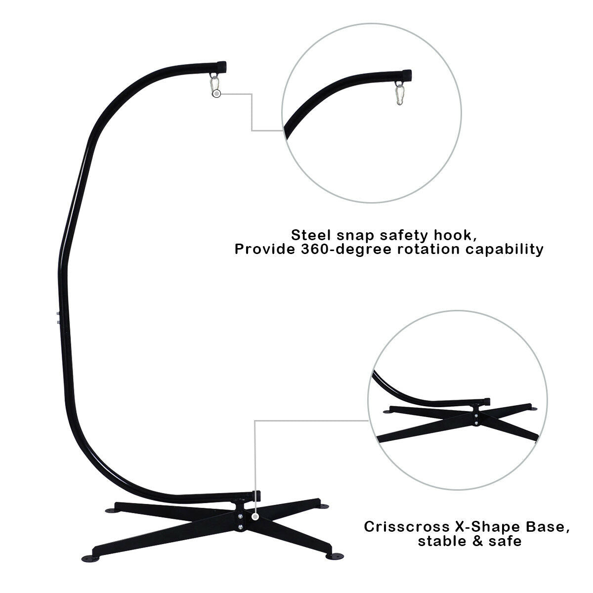 C Hammock Frame Stand Solid Steel