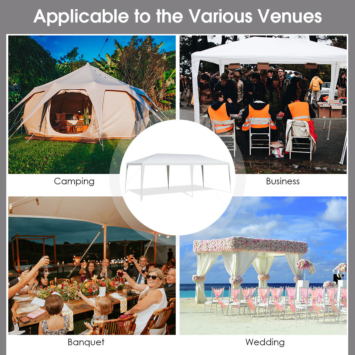 Outdoor Party Wedding Tent Heavy Duty Canopy Pavilion