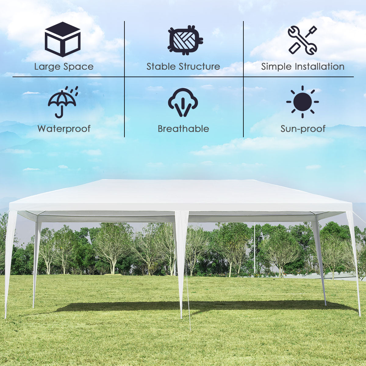 Outdoor Party Wedding Tent Heavy Duty Canopy Pavilion