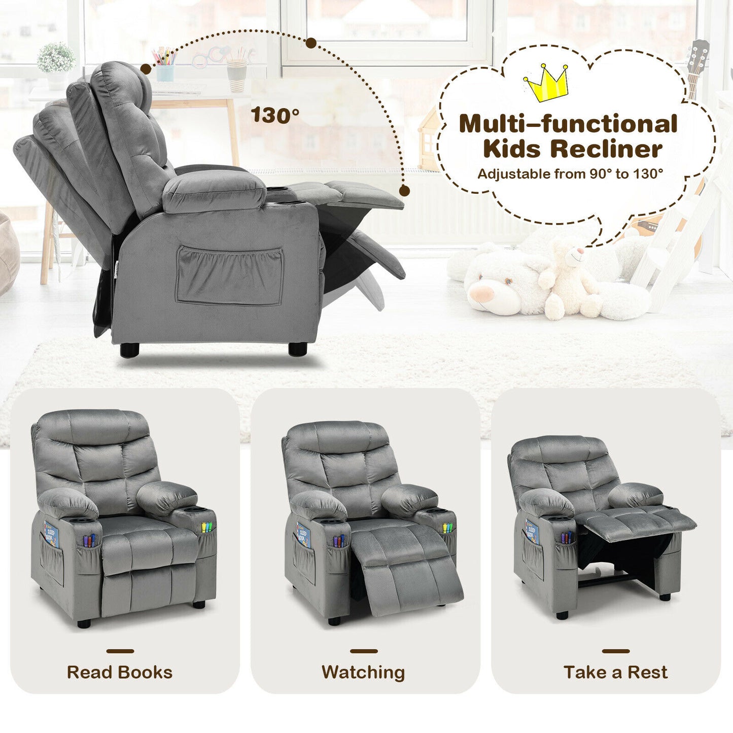 Kids Youth Recliner Chair