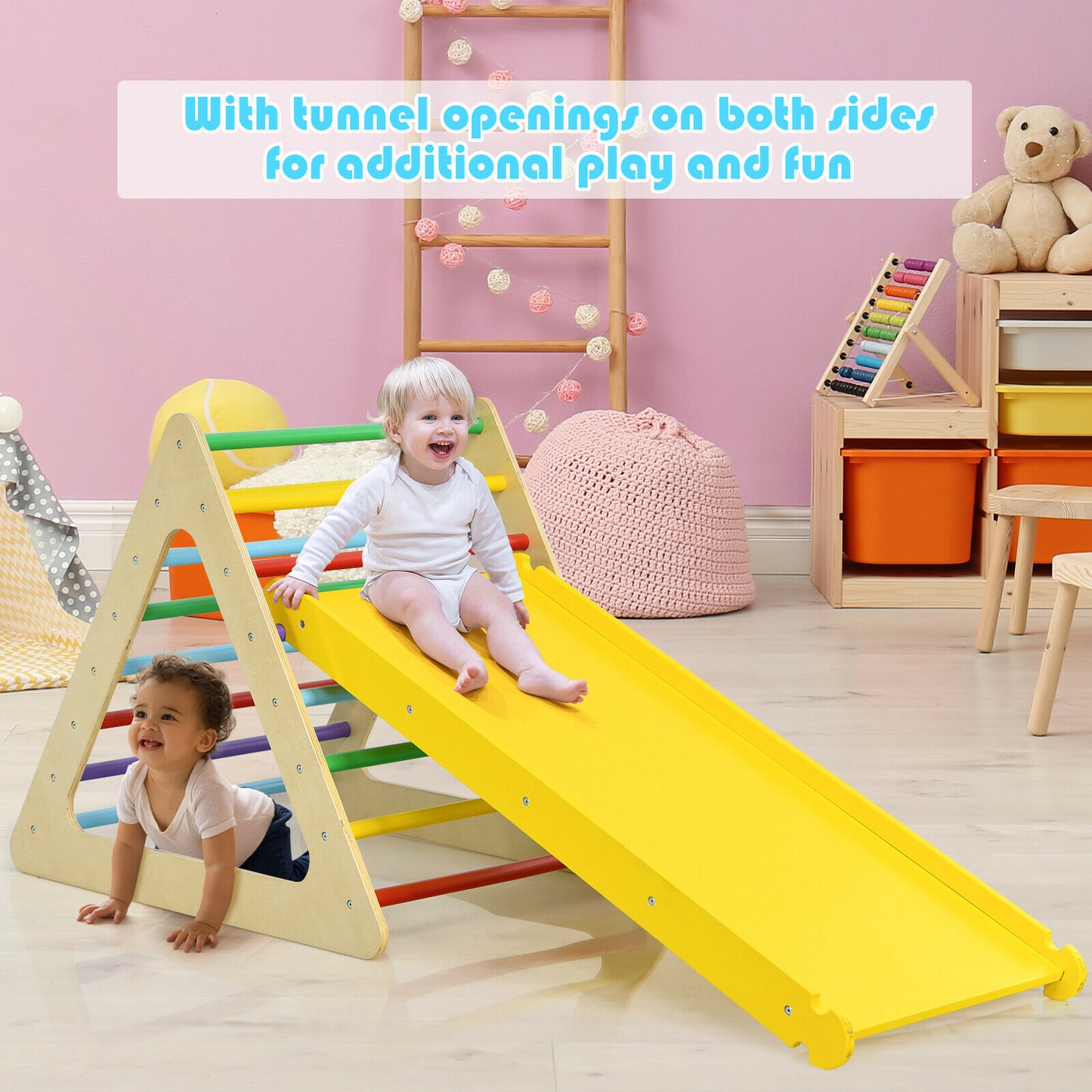 5 in 1 Toddler Playing Set Kids Climbing Triangle