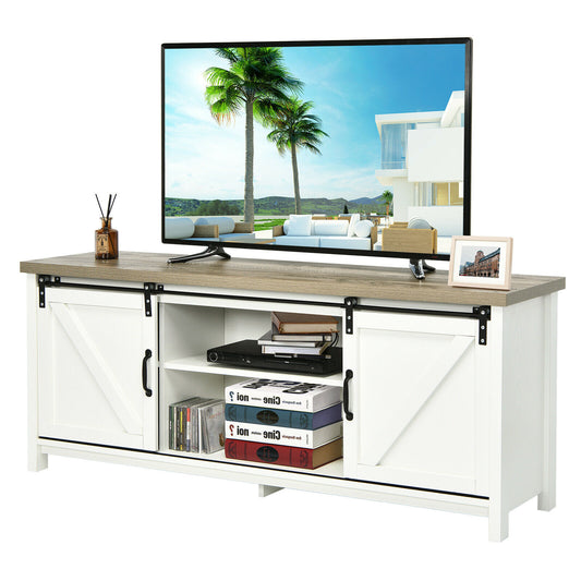 TV Stand Media Center Console Cabinet Sliding Barn Door