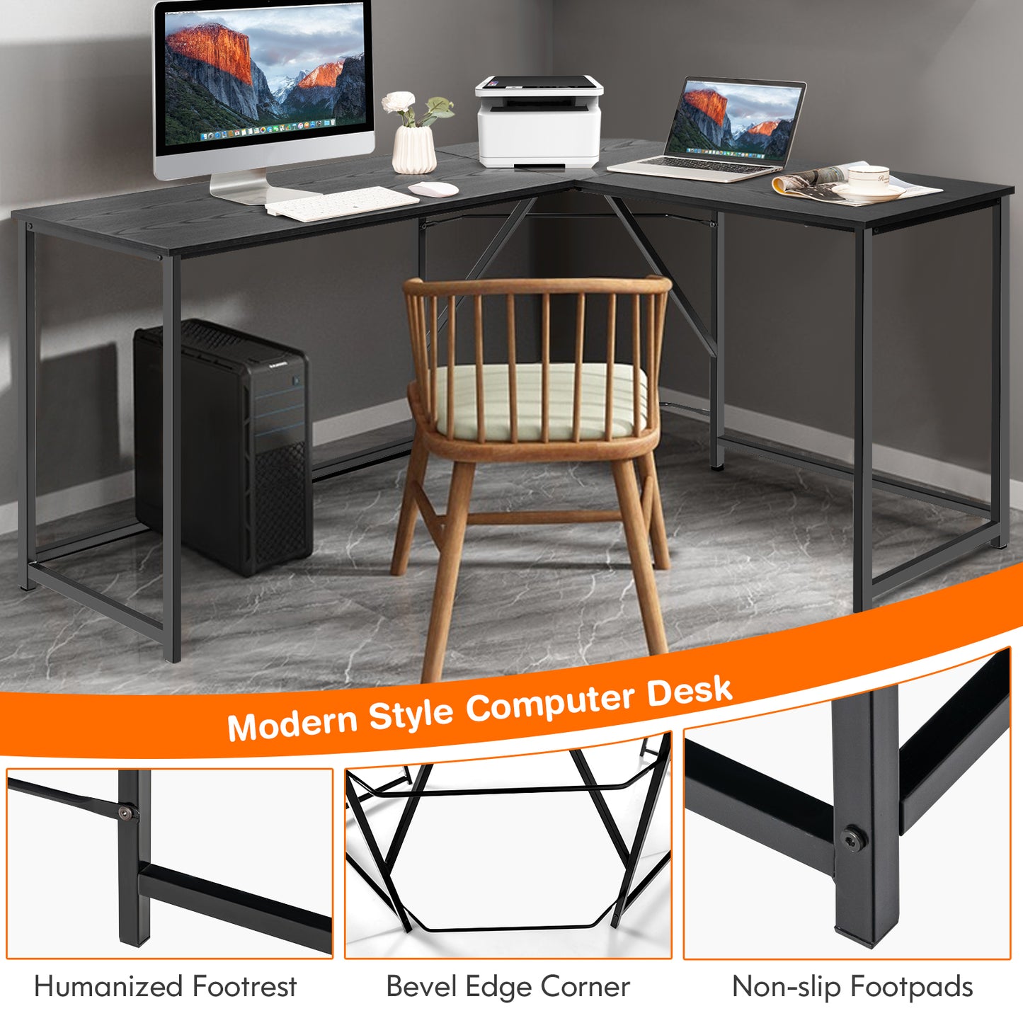 L Shaped Corner Computer Desk