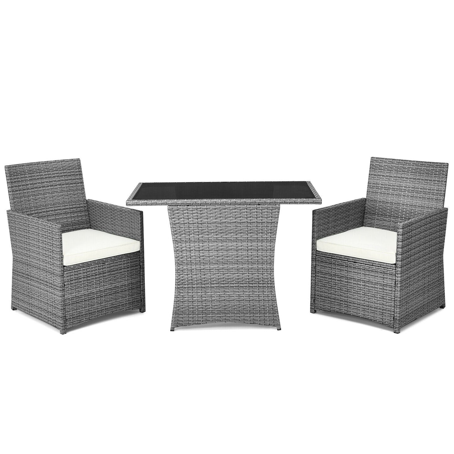 3PCS Patio Rattan Furniture Set