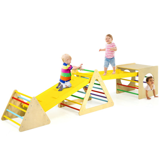 5 in 1 Toddler Playing Set Kids Climbing Triangle