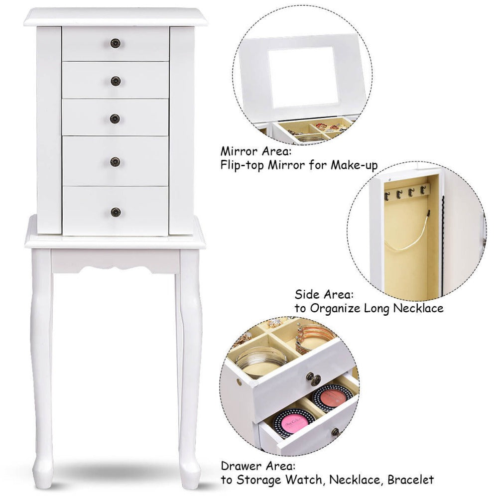 Jewelry Chest Storage Cabinet