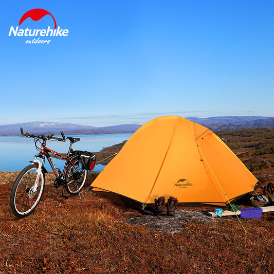 2 Persons Cycling Tent 20D Silicone Double Layers Waterproof Aluminum Pole Tent