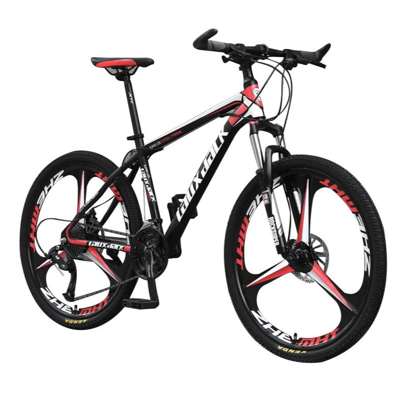 Lauxjack 26 Inch Wheel 21 24 Speed Adult Off-road Mountain Bike Carbon Steel Frame Sports Cycling Men Racing Ride Road Bicycle