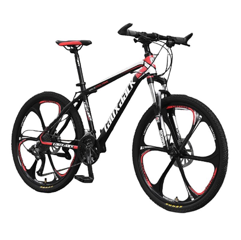 Lauxjack 26 Inch Wheel 21 24 Speed Adult Off-road Mountain Bike Carbon Steel Frame Sports Cycling Men Racing Ride Road Bicycle